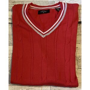 Callaway Red V-Neck Sweater